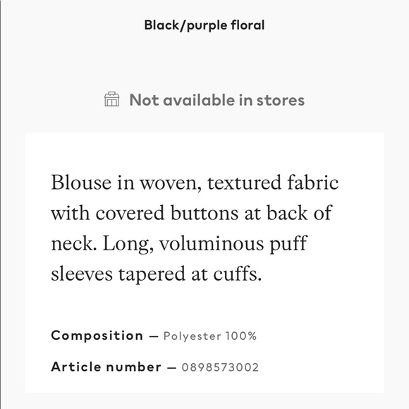 🌸 6. H&M  puff sleeve floral top - Picture 5 of 5